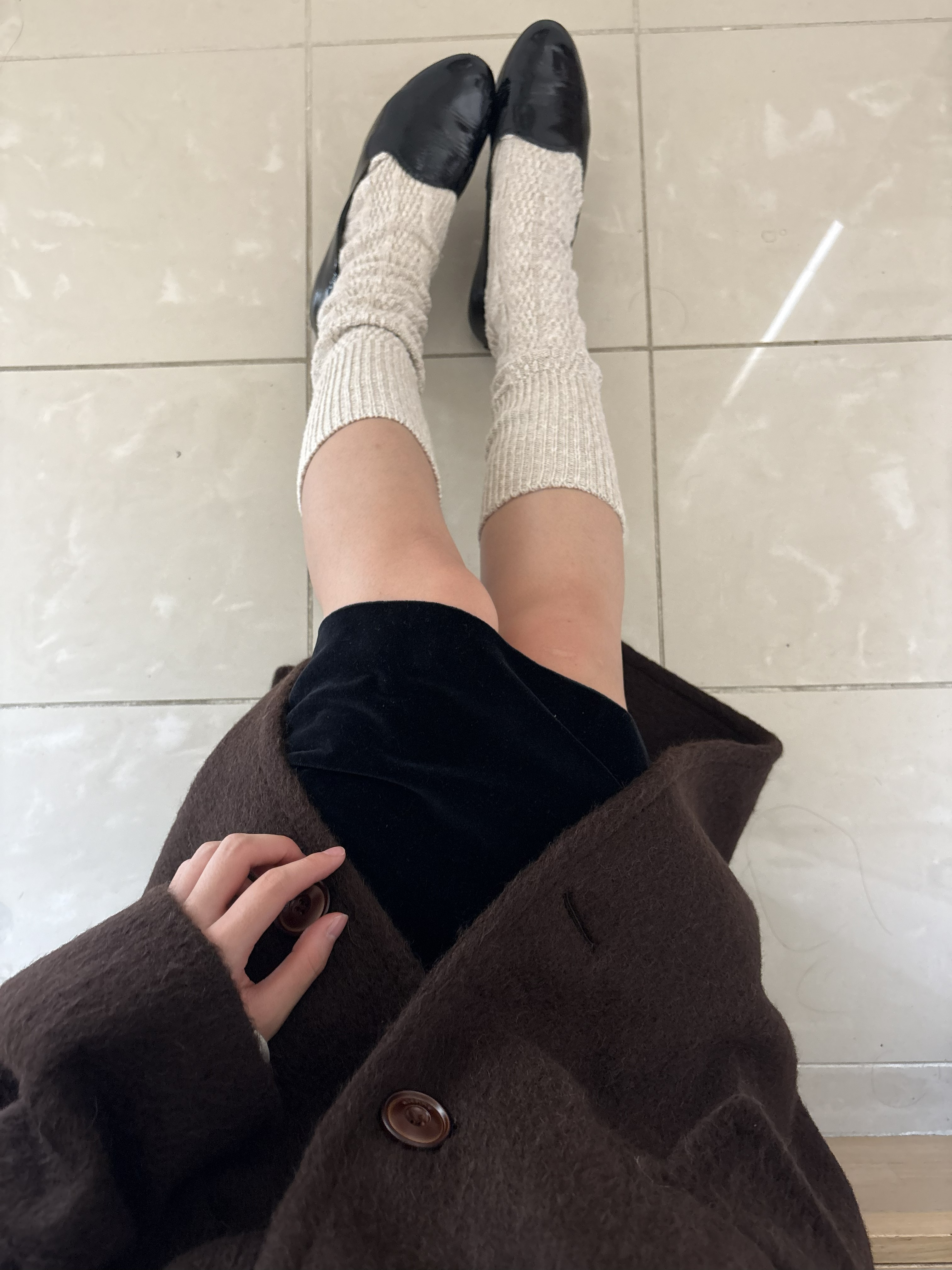 MEGU x Sienne] Alpaca Stitch Coat (Brown) | ファッション通販