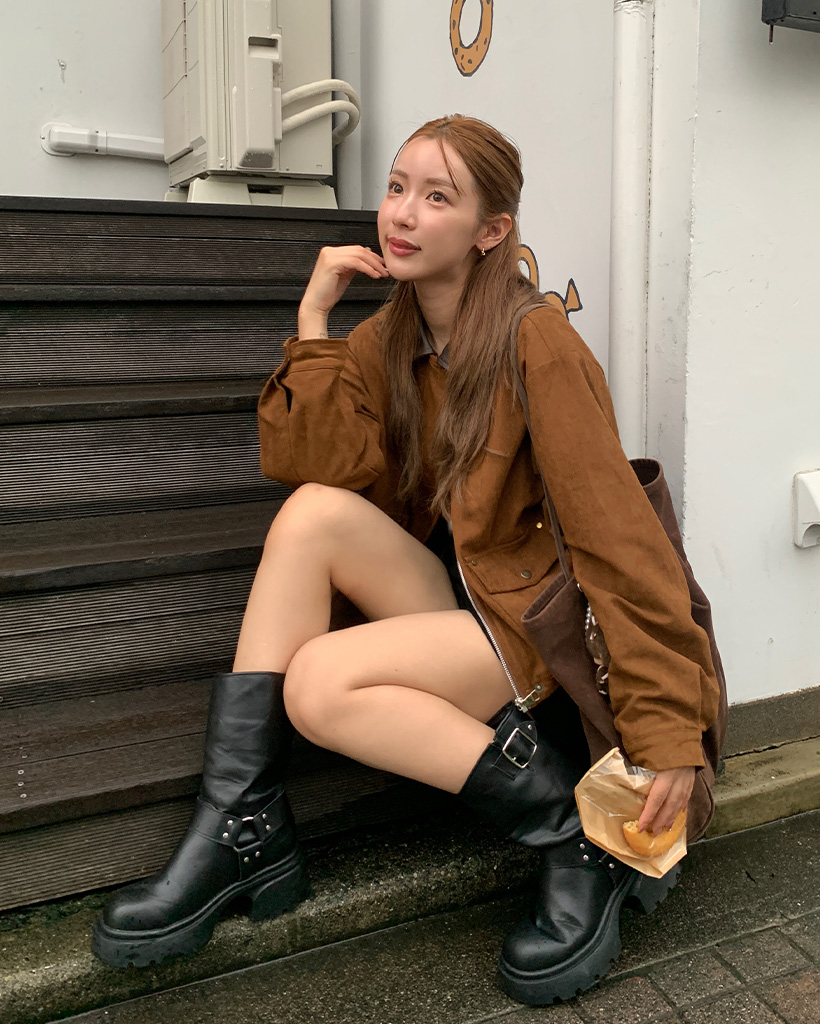 レザーカラーポイントスエードジャケット | ファッション通販