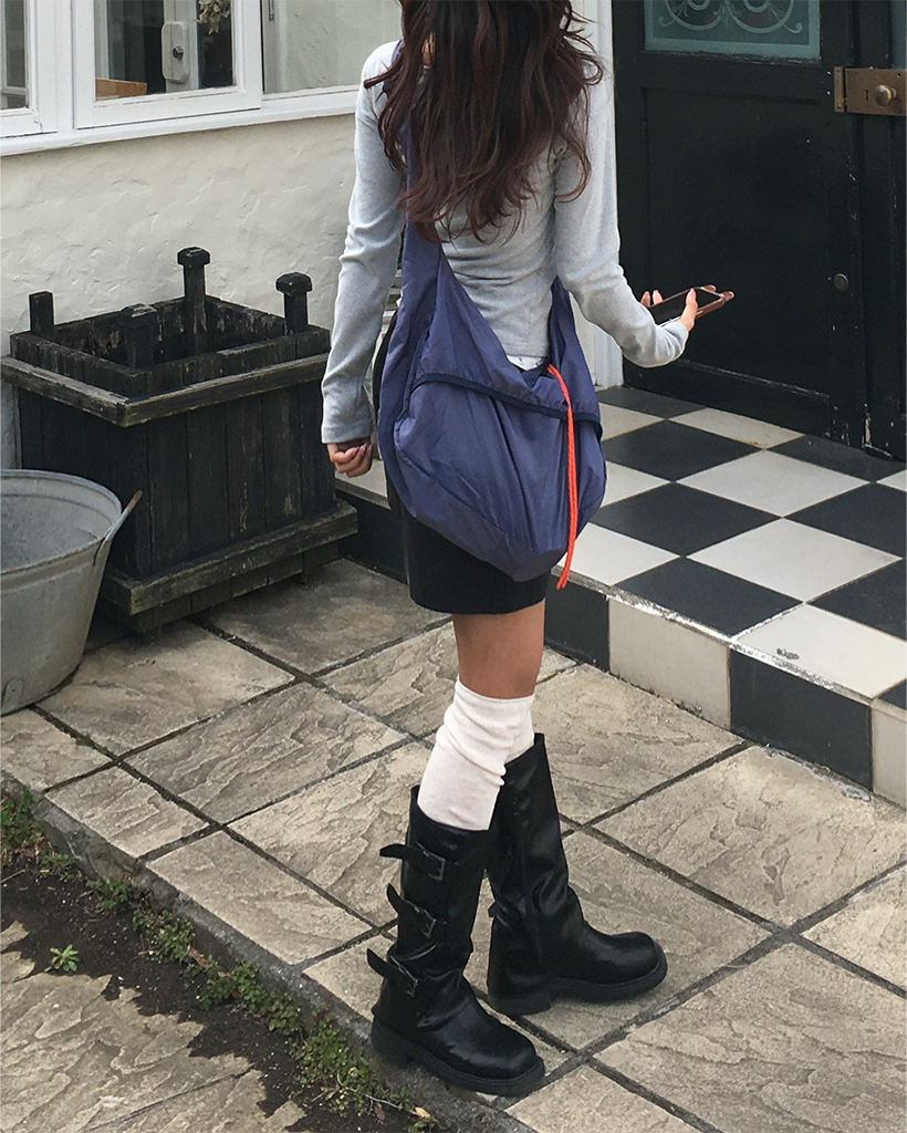 ヨークフラップナイロンショルダーバッグ