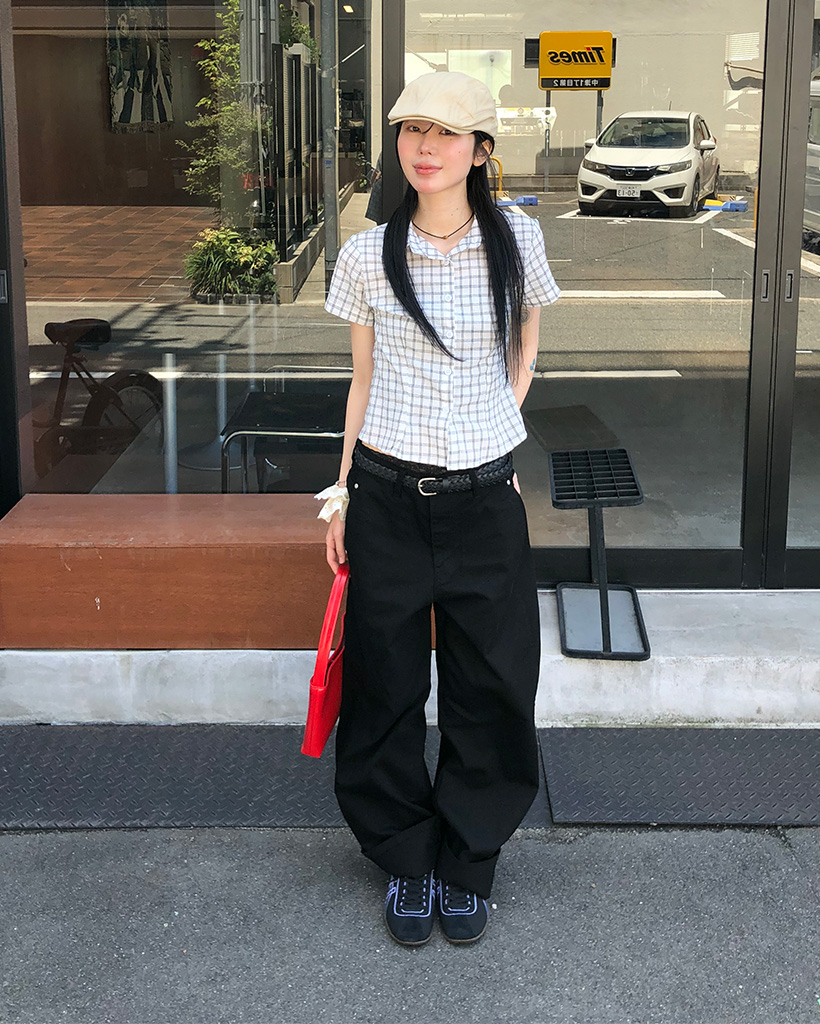 パンツ OHESHIO COTTON PANTS OHESHIO X sep19] wide star cotton pants (black