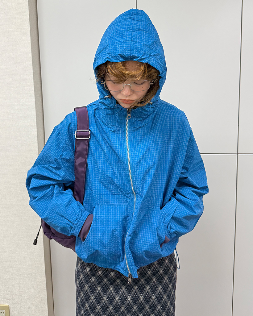 クロップウィンドブレーカーパーカー