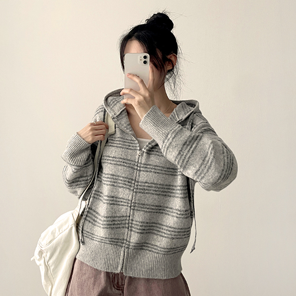 ストライプニットカーディガン | ファッション通販サイト NUGU