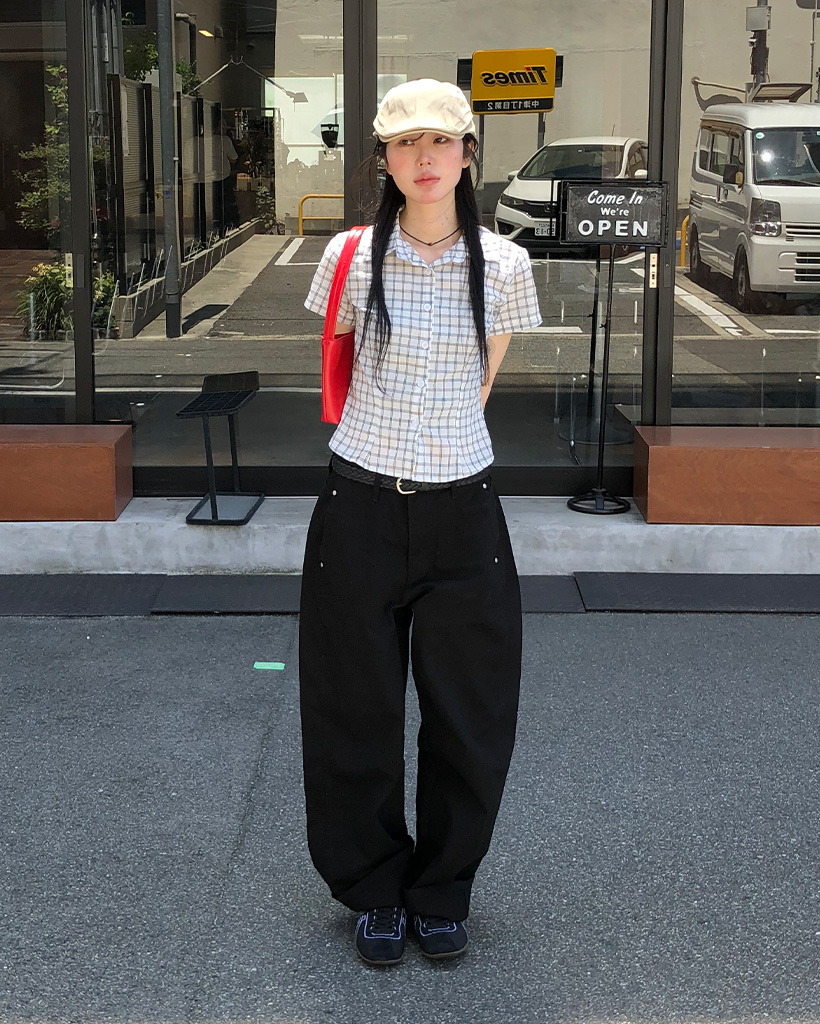 パンツ OHESHIO COTTON PANTS OHESHIO X sep19] wide star cotton pants (black