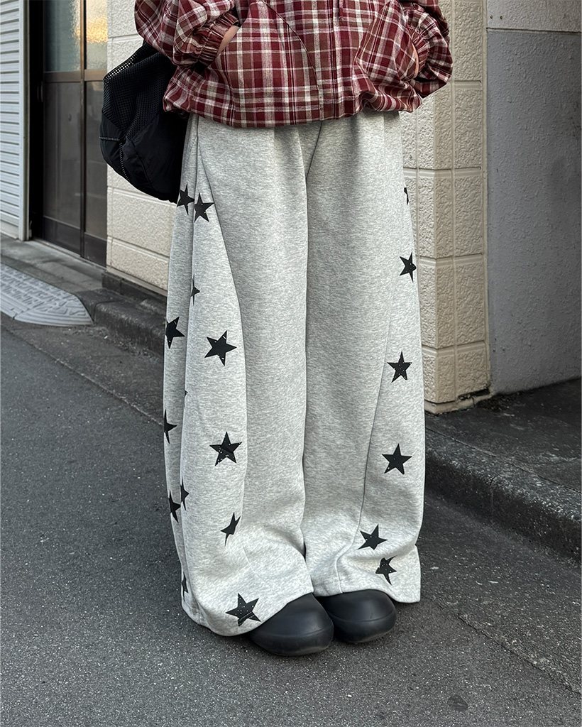 スター付きジョガースウェットパンツ