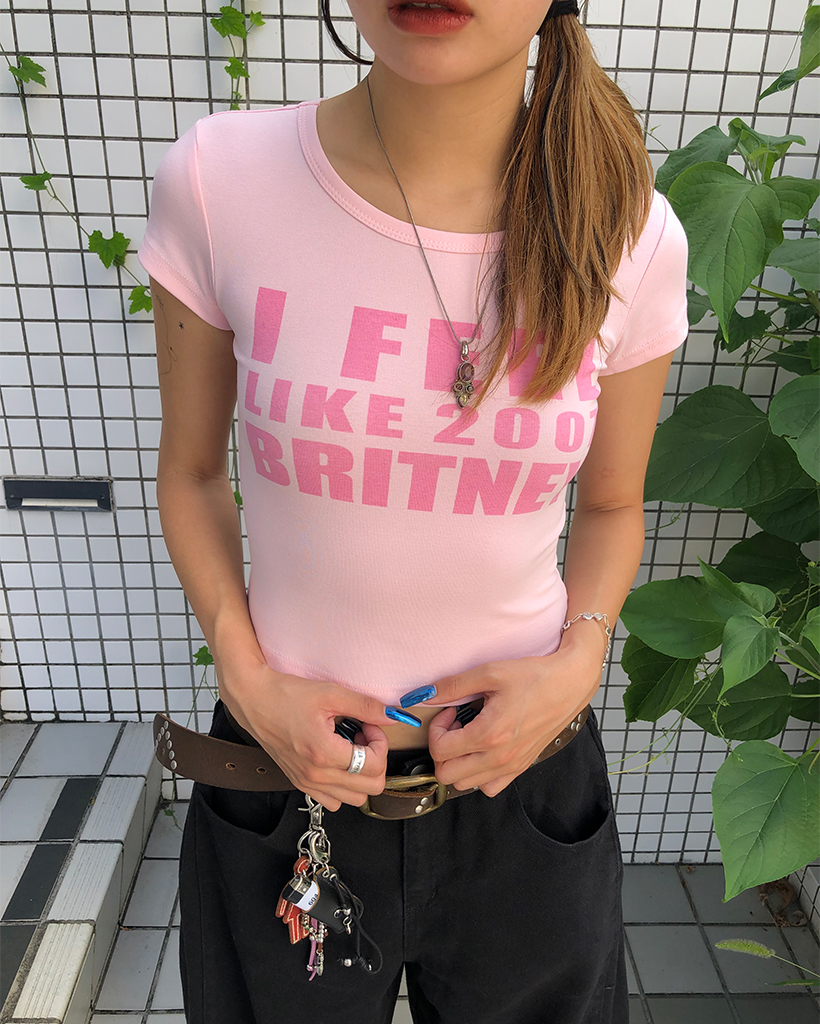 ピンクレタリングミニTシャツ | ファッション通販サイト NUGU