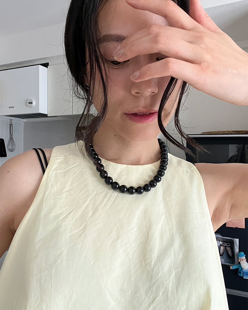 ブラックボールネックレス | ファッション通販サイト NUGU