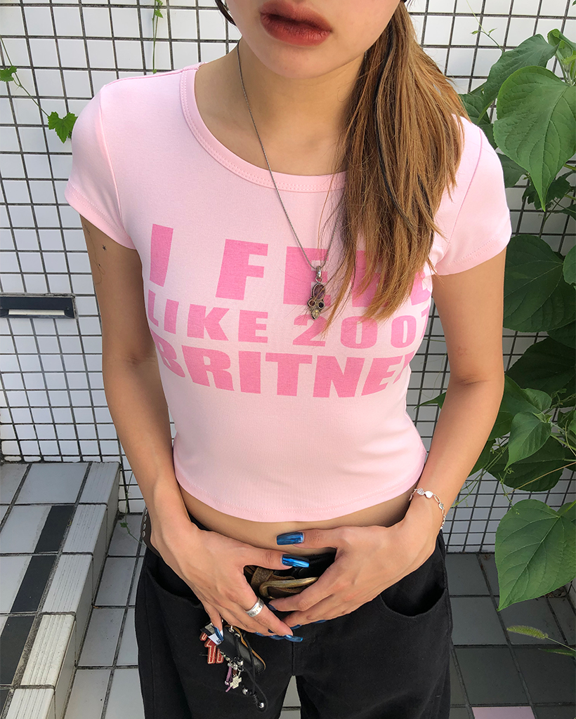 ピンクレタリングミニTシャツ | ファッション通販サイト NUGU