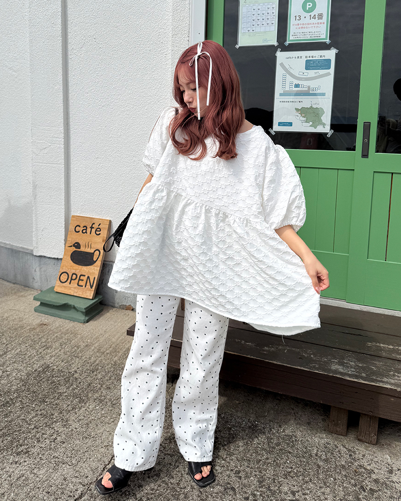 小花柄コットンワイドパンツ | ファッション通販サイト NUGU