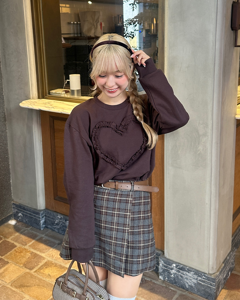 ベルトセットチェックポイントスカートショートパンツ | ファッション