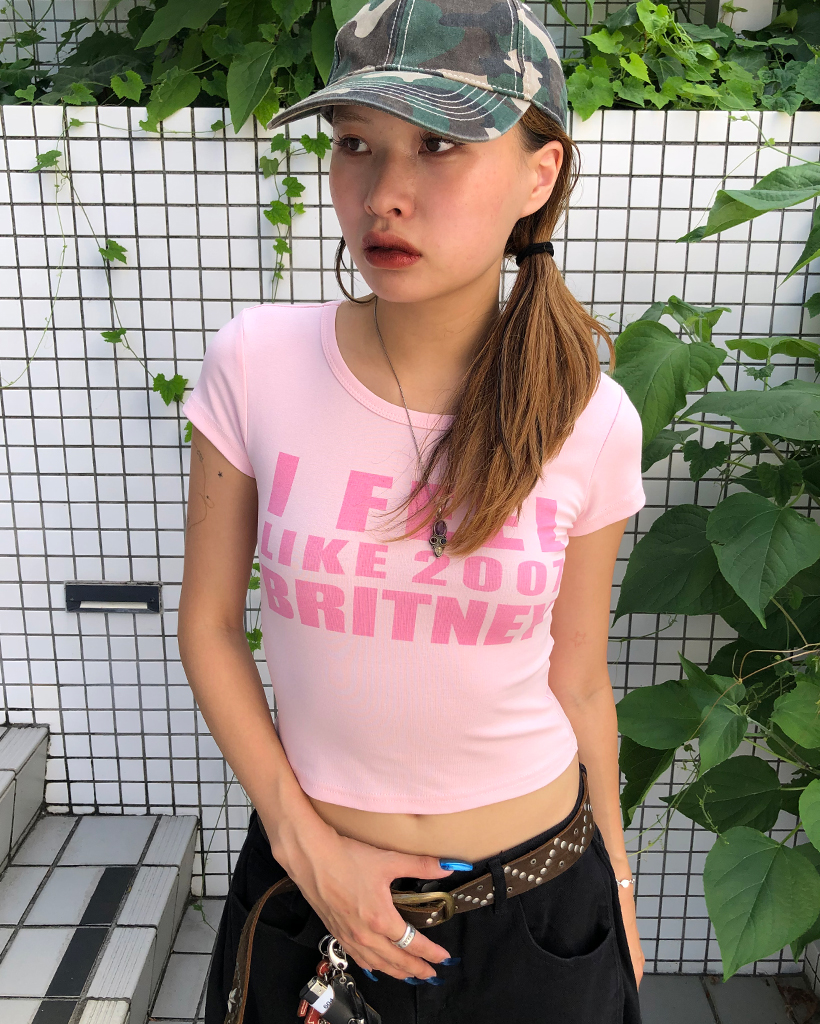 ピンクレタリングミニTシャツ | ファッション通販サイト NUGU