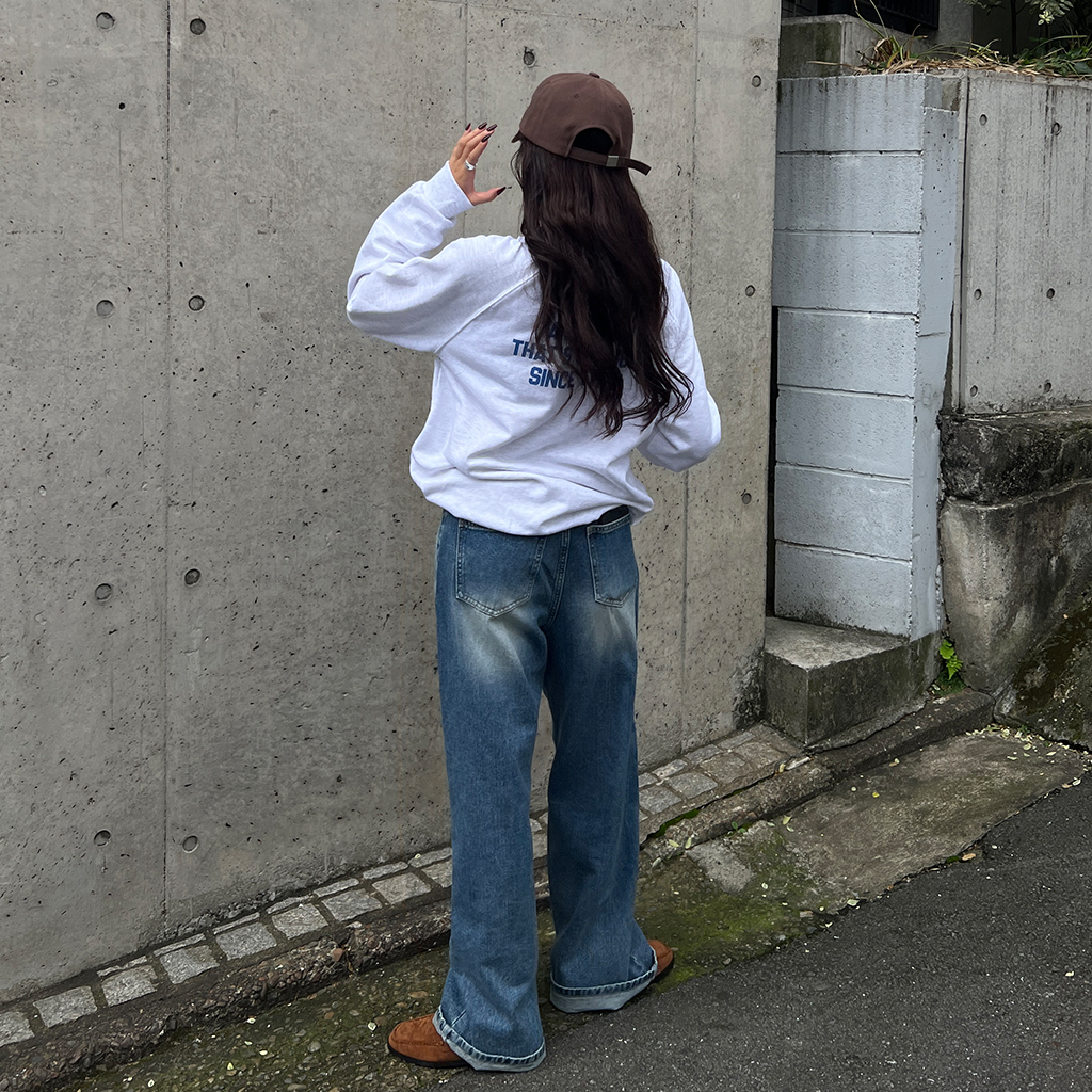 ペインティングウォッシュワイドデニムパンツ | ファッション