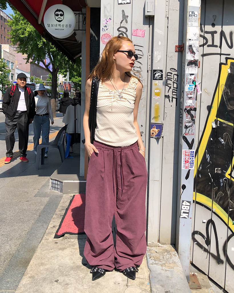 tumugu★ツムグ　　TB16315　　パラシュートサージパンツ　　カーキグリーン 即日発送＼１１％OFFクーポン全品対象／\u0026P最大47倍