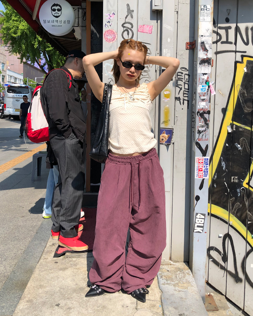 ユニセックス）ウエストゴムパラシュートワイドパンツ | ファッション