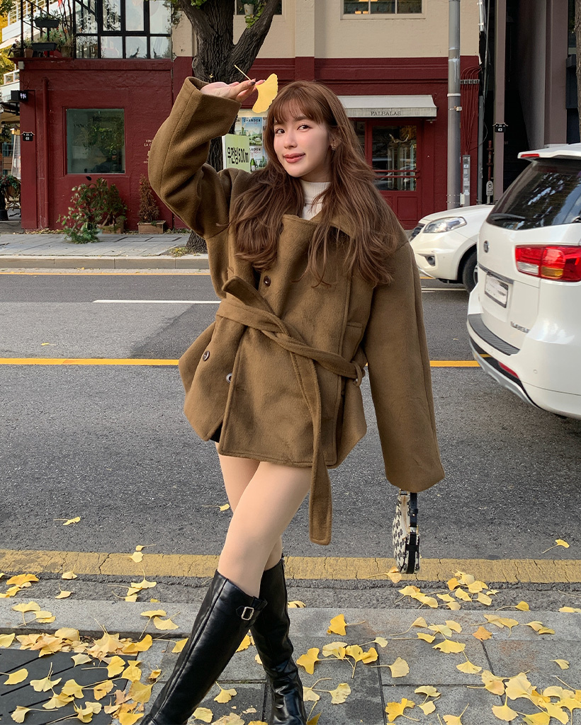 トレンチスタイルミドル丈ジャケット