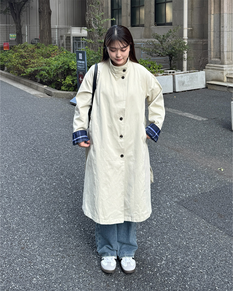 ハイネックトレンチコート