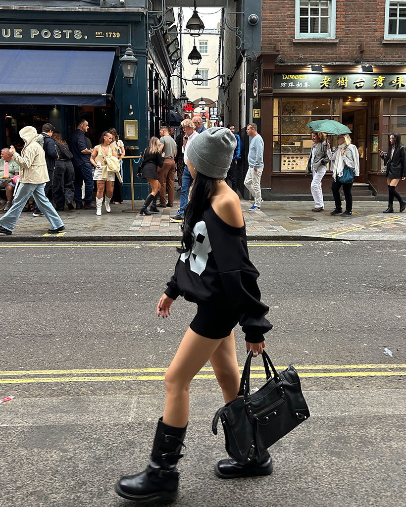 2WAYショルダーナンバーバルーンスリーブスウェット