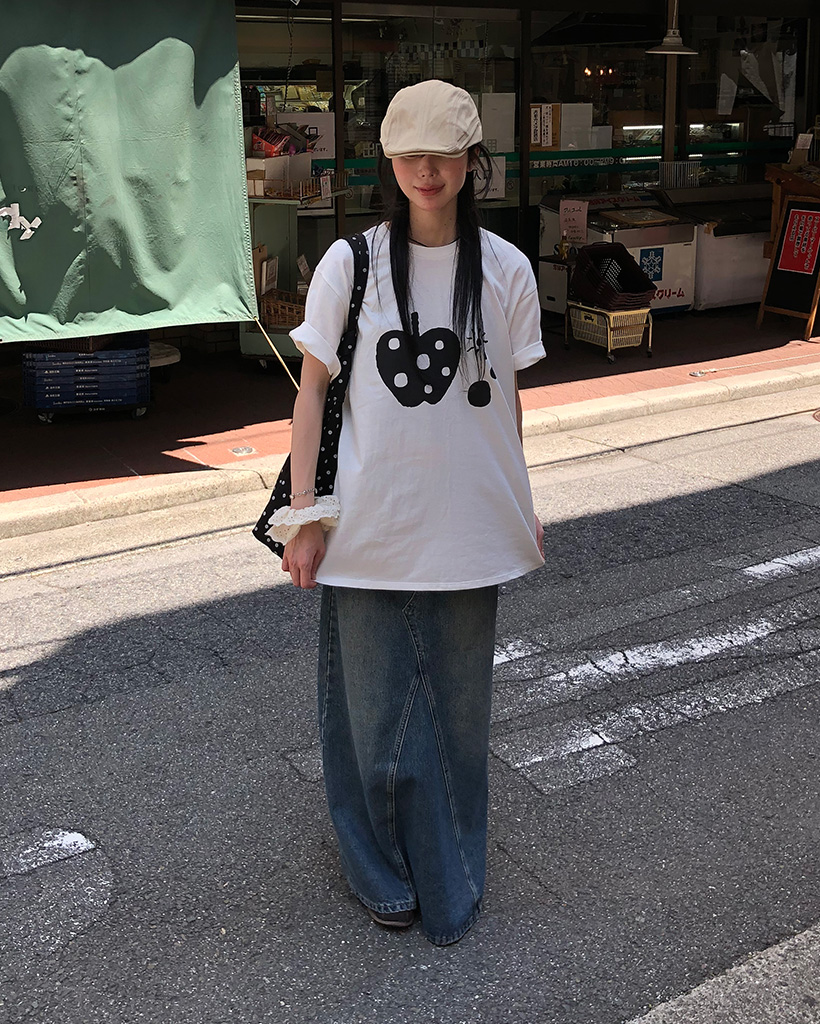 トップス oheshio APPLE DOT OVERFIT T-SHIRT OHESHIO □ APPLE DOT OVERFIT T-SHIRT