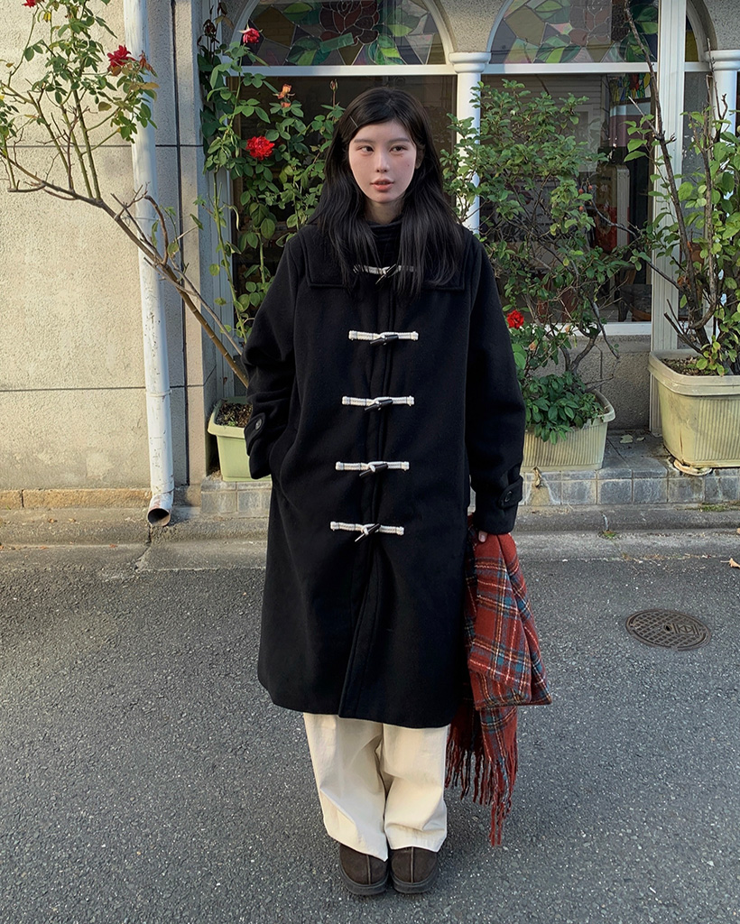 フードダッフルコート