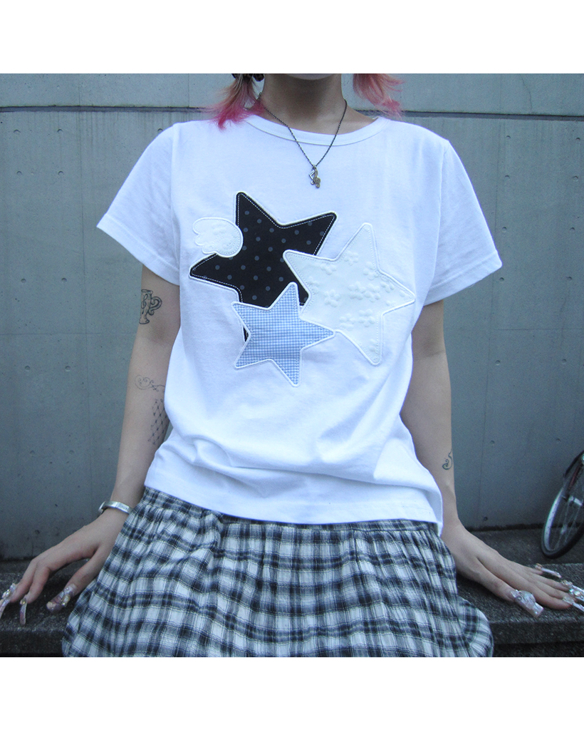 FANCY CLUBのMYSTIC ONE SHOULDER TEE 全2色 A'GEM/9 × .kom 『 FANCY CLUB/ファンシークラブ』 ONE-SHOULDER