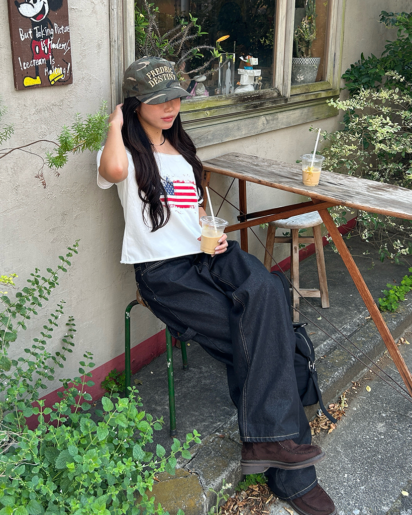 [LMC] CRAYON SHEEP SWEATSHIRT ★新作★ 23FW レタリングステッチカモフラージュサマーキャップ