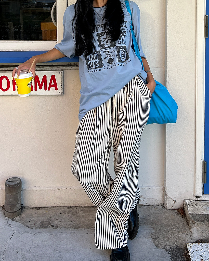 【MUCENT】 RAKAN SIDE LINE STRING WIDE PANTS UNISEX RAKAN SIDE LINE STRING WIDE PANTS UNISEX | ファッション通販