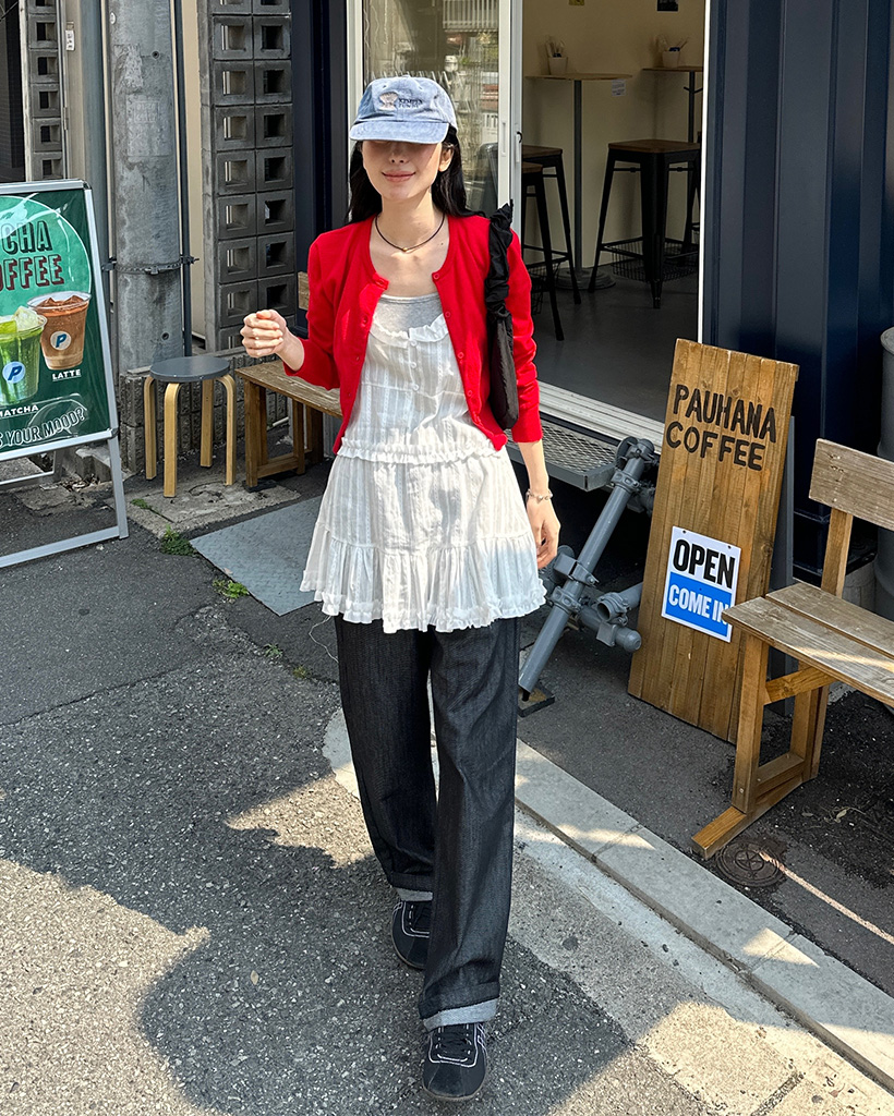 ユニセックス) デニムウエストゴムワイドパンツ | ファッション