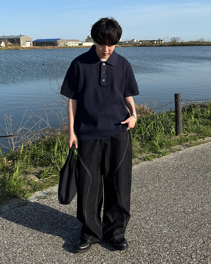 zuegoriページ② ユニセックス）ステッチラインデニムパンツ | ファッション通販