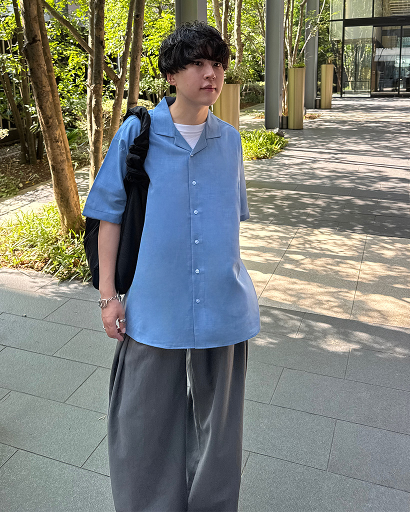 格安 ユニセックス）オープンカラー半袖シャツ ファッション通販 | トップス