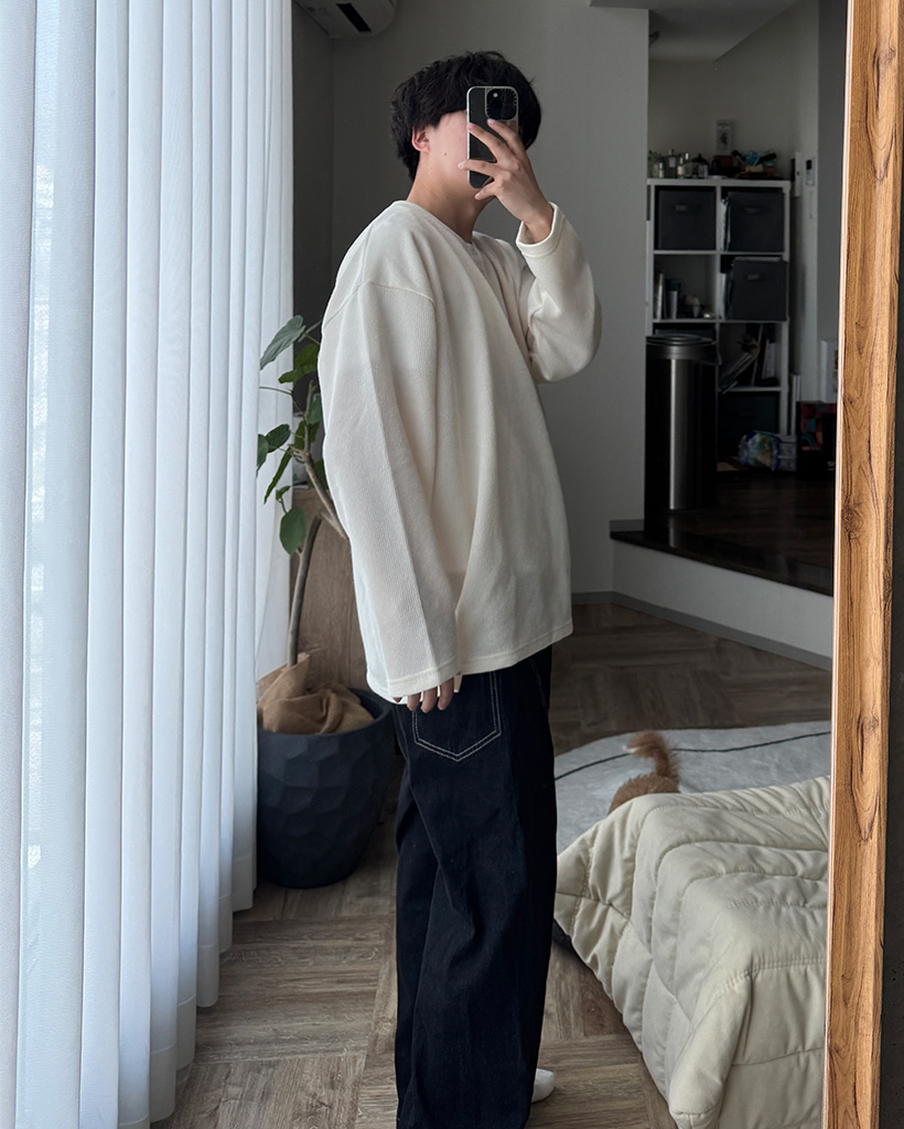 ユニセックス）ヘンリーネックニット | ファッション通販サイト NUGU