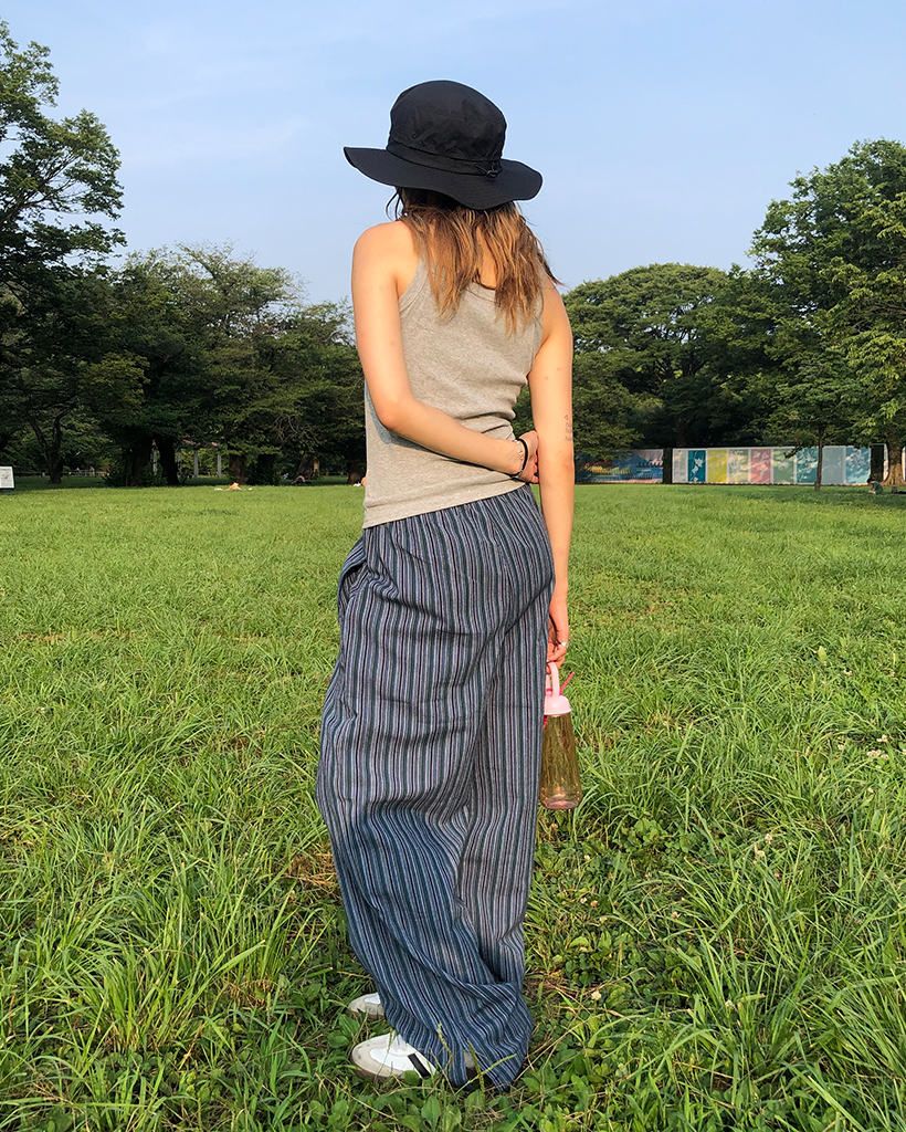 スリットマルチストライプワイドイージーパンツ | ファッション通販