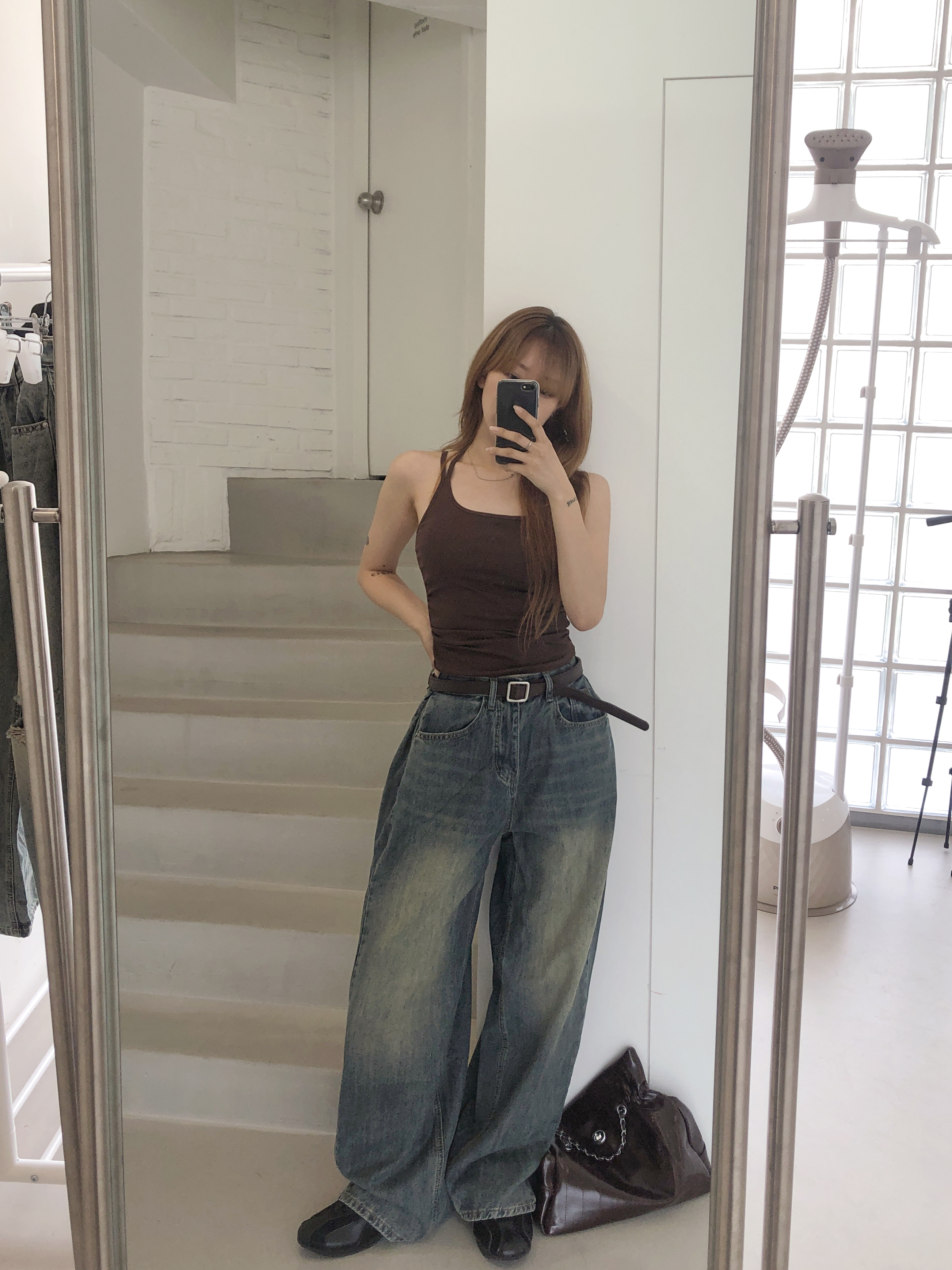 パッド付き] レイヤードホルターカップ付きノースリーブ(3color