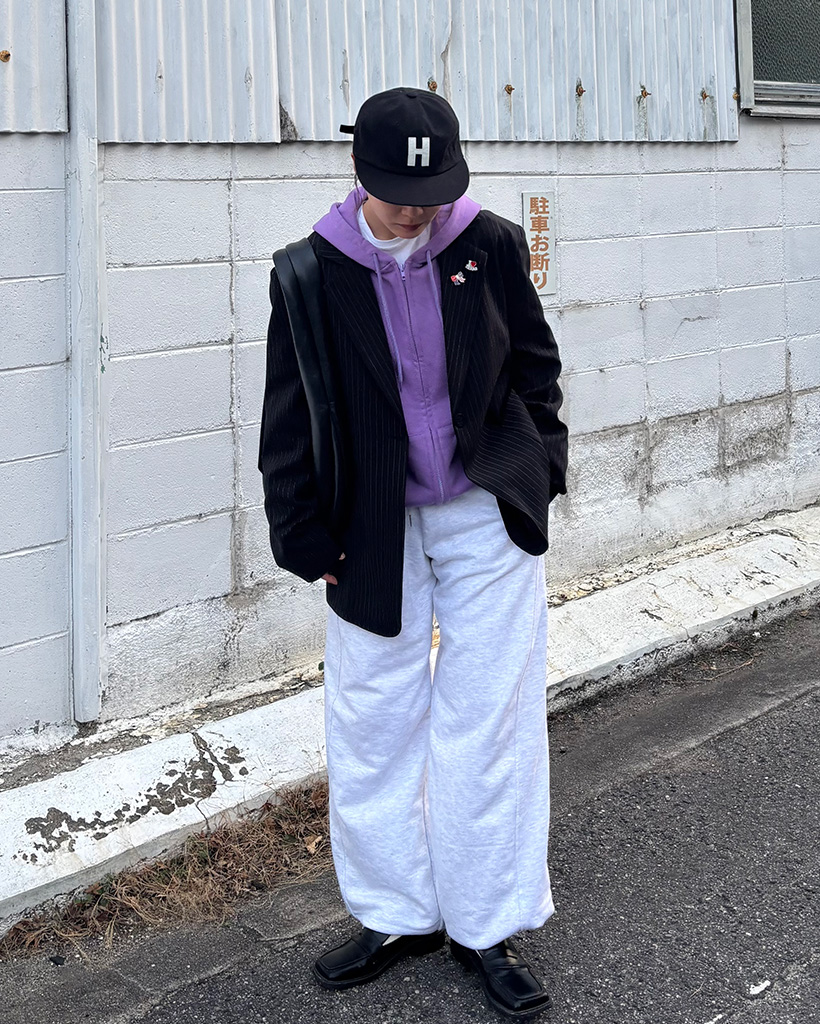 ウエストゴムパステルスウェットパンツ