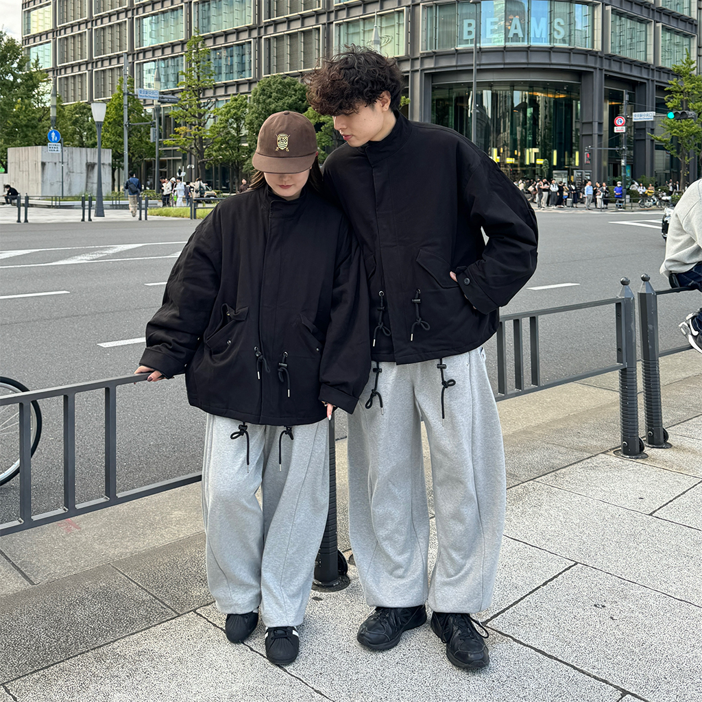 パンツ nuu Jih Nunc(ジーヌンク)】ユーズド加工ベイカーデニムパンツ(JIH