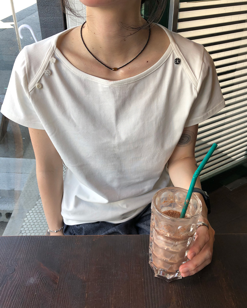 トップス chi ANGIE tシャツ スラブ シアートップス (ラメ入り/ラメなし