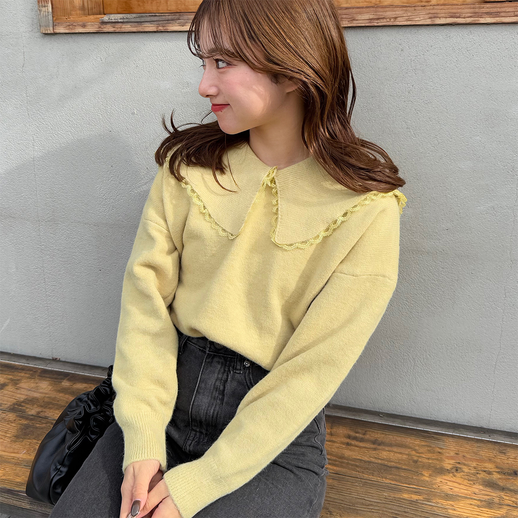 ADORE ノースリーブ　サイドタックニット　レーヨン　ビタミンカラー ADORE ノースリーブ サイドタックニット レーヨン ビタミン