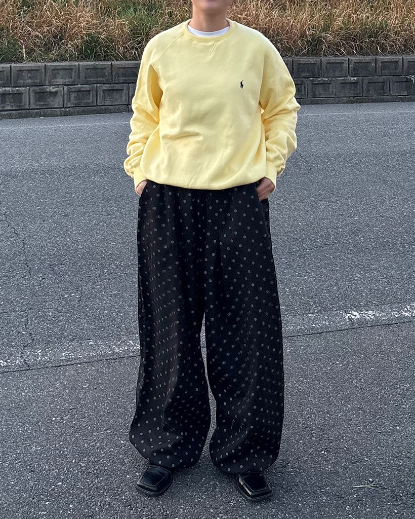 ワンタックドットバルーンパンツ