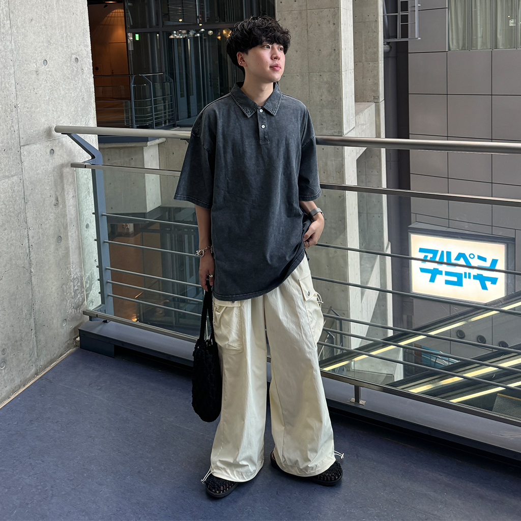 カジュアル オリジナル ウォッシュロゴデザイン 半袖 Tシャツ セール】ケミカルウォッシュ/ピグメント オーバーサイズ ポップ