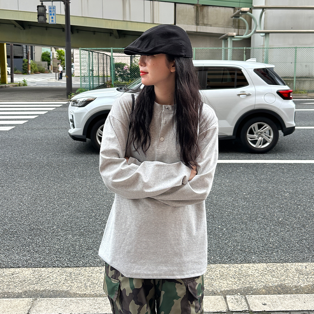 buddix 新品未使用　サックス　ヘンリーネックTシャツ Henry Neck Big Tee | buddix | VERTICAL GARAGE OFFICIAL