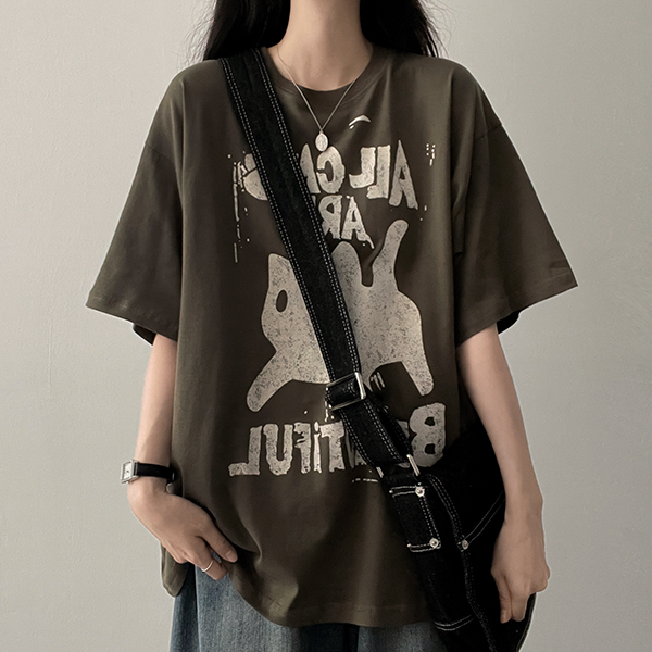 【NEW】オバユウキャラ半袖T ※他サイズございます ネコオーバーサイズ半袖Tシャツ | ファッション通販サイト NUGU