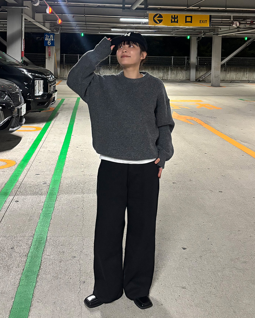 (ユニセックス) ウォーマーリブニット