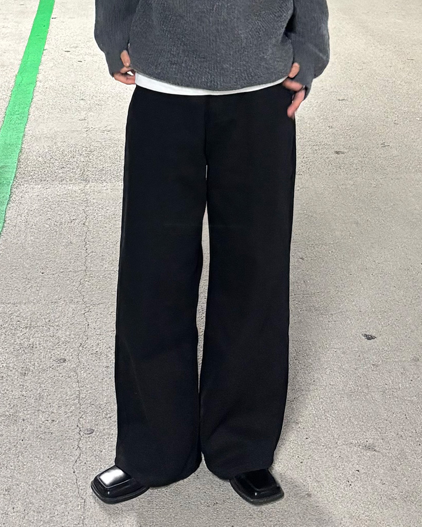 ベーシックワイドコットンパンツ