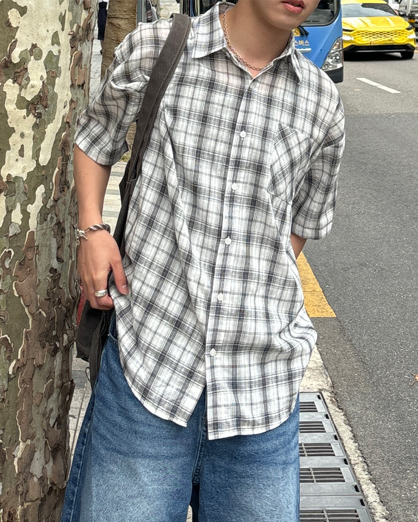 チェック柄半袖シャツ | ファッション通販サイト NUGU
