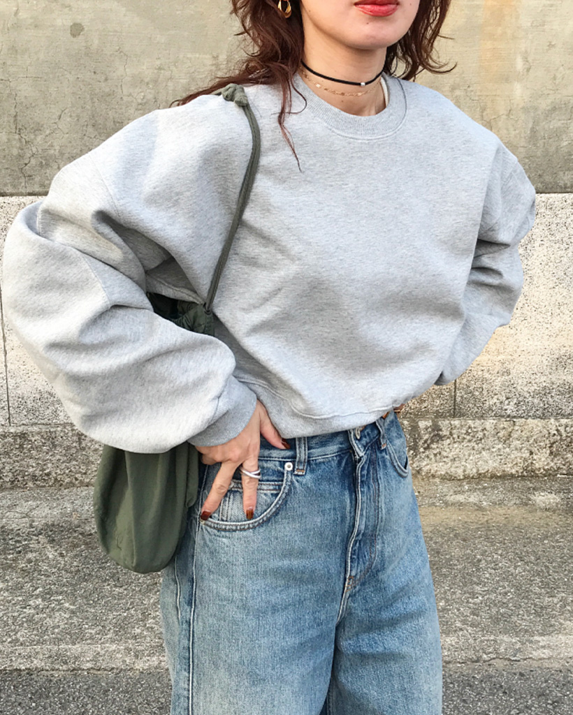 未使用級✨MUSE de Deuxieme Classe クロップド スウェット ウォッシュ加工クロップドスウェット | ファッション通販サイト NUGU