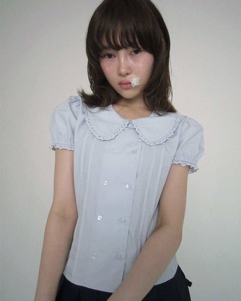 【極美品✨24ss】ババグーリ パキスタンコットン 前開きブラウス バンドカラー 極美品✨24ss】ババグーリ パキスタンコットン 前開きブラウス