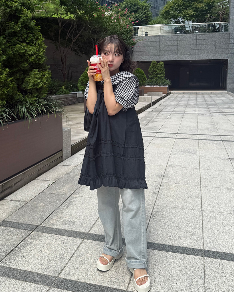 Ballsey ＊ ボールジィ ギャザー ティアード ノースリーブ チュニック Ballsey ボールジィ ギャザー ティアード ノースリーブ