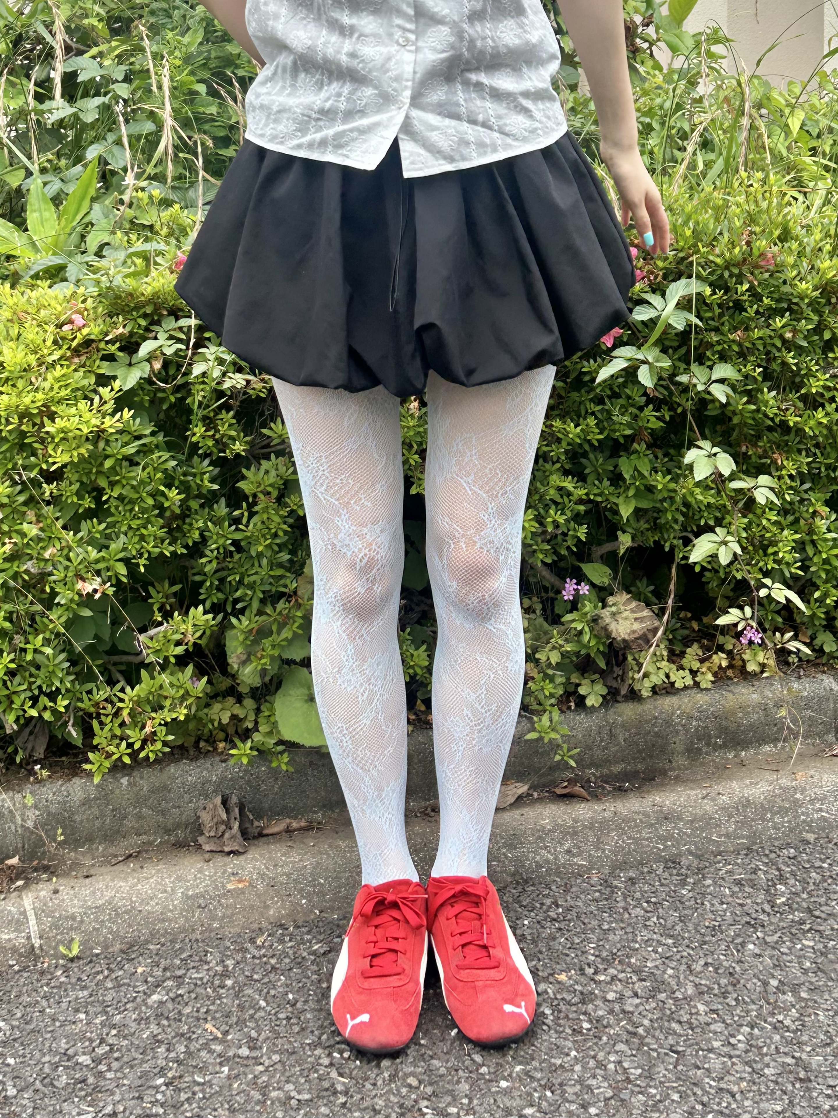 5colors)ラッセルレーシーフラワータイツ | ファッション通販