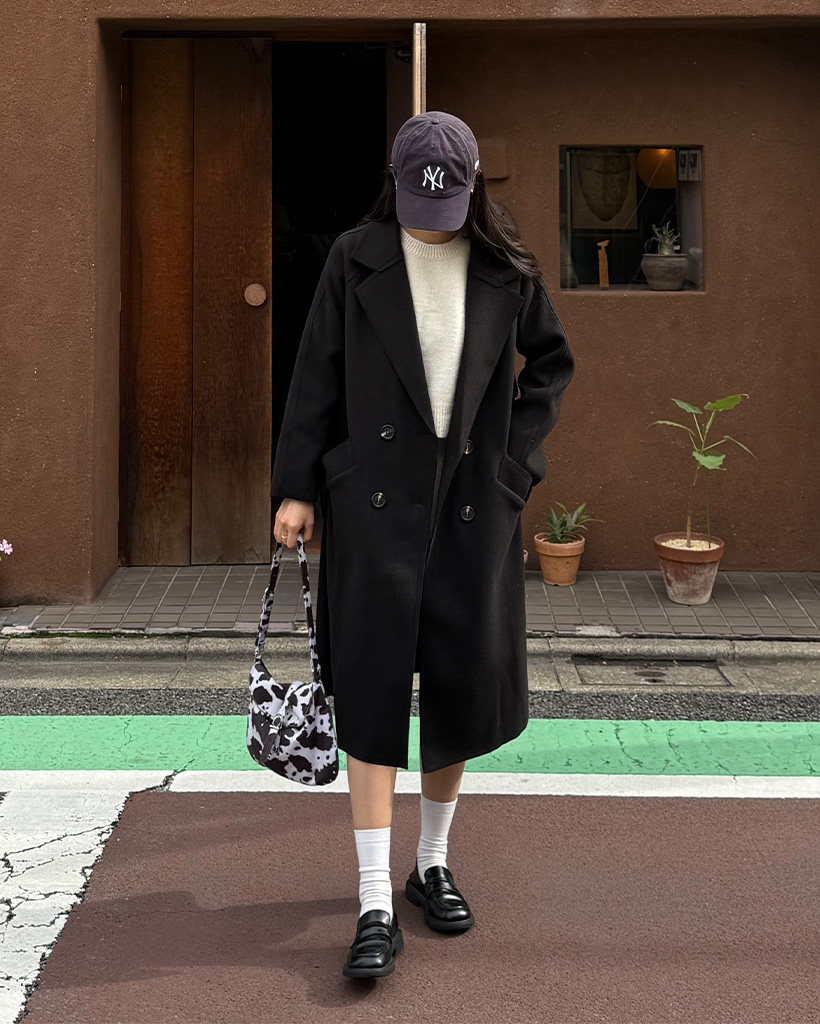 ダブルボタンロングコート | ファッション通販サイト NUGU