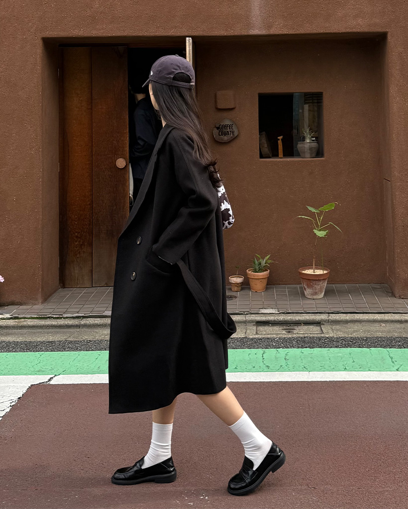 ダブルボタンロングコート | ファッション通販サイト NUGU