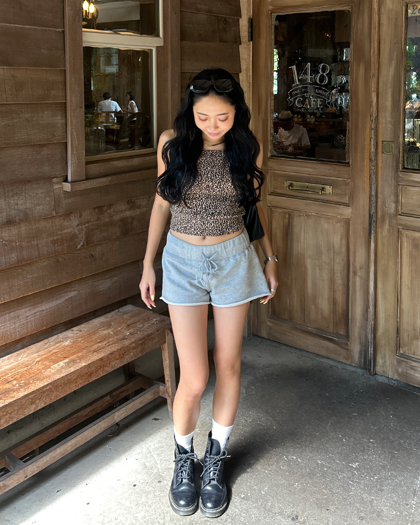 レオパードセミクロップドキャミソール | ファッション通販サイト NUGU