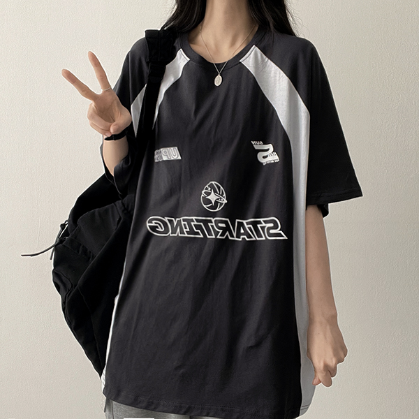 ウズマキ バイカラー 半袖Tシャツ / オーバーサイズ 楽天市場】バイカラービッグTシャツ メンズ [M便 1/1] tシャツ